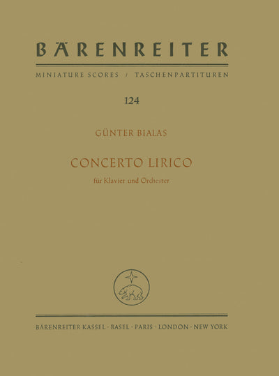 Concerto lirico für Klavier und Orchester (1967) by Bialas, Günter