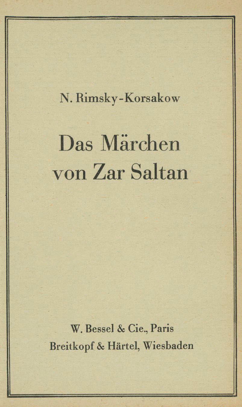 Rimskij-Korsakow, Nikolaj A