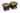 7-1/4-inch and 8-5/8-inch Raul Rekow Bongos - Dark Walnut with Black Satin Hardware — Raul Rekow 7-1/4 &