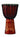 WORLD BEAT WOOD ART MED DJEMBE RED/NAT — World Beat Wood Art