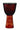 WORLD BEAT WOOD ART LG DJEMBE, RED/NAT — World Beat Wood Art