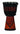 WORLD BEAT WOOD ART SM DJEMBE BLK/BRN — World Beat Wood Art