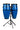 Discovery 10-inch and 11-inch Conga Set with Double Conga Stand - Race Car Blue — Discovery 10 and 11