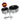 LP LP845-K 6 and 8 Mini Snare Timbales with Mount - Steel — 6 & 8 Mini Snare