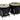 LP LP Aspire LPA601F-BK Bongo Set Fiberglass Black with Black Hardware
