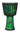 LP 10-inch Rope Tuned Circle Djembe with Perfect-Pitch head - Green Marble — Circle 10 Djembe