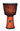 LP 10-inch Rope Tuned Circle Djembe with Perfect-Pitch head - Orange Marble