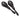 Large Black Oval Rawhide Maracas