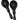 Double Black Plastic Maracas