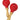 Red Mini Low-Pitched Plastic Maracas