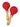 Red Mini Low-Pitched Plastic Maracas