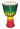 10 inch. Fiberglass Djembe - Rope Tuned — Jamaican Finish