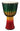 12 inch. Fiberglass Djembe - Rope Tuned — Jamaican Finish