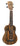 21 inch. White Ebony Soprano Ukulele — Nato Neck with Matte Finish