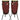 Artist Hand-Painted Series Brown Conga and Tumba — 11-3/4 inch. & 12-1/2 inch. With Two Single Basket Stands