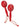 Wooden Maracas — Red Diamond Finish