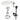 KAT 11-Inch White Dual Pad with Tom Arm, Clamp, 8-Foot Cable, and Velcro Tie — Model KT4-11PTAC
