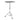 Workstation Elliptical Leg Base 2-Tier Stand with 15 inch. x 18 inch. Mounted Table — Model 77WKST
