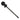 Soft Black Cover Plastic Mallet — 3/8 inch. X 10 inch., Black Plastic Handle, 40mm Rubber Head, Soft Black Co