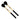 Mallet, Ez Bass Drum, Pair, 2.5 X 14, With Black Handle Grip, Natural Wood, Black