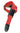 Polypropylene Guitar/Ukulele Strap - Red/Black Ribbon — Youth Series - 1-1/2 inch. Wide