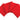 Four Pack of 2 inch.-Thick Acoustic Foam Pyramid Panels 12 inch.x12 inch. — Red