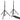 Rok-it Set Of Two (2) Tripod Base Speaker Stands With Adjustable Height Twist Knob, Saf