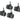 K&M Guardian Caster Set, Black, 1 pc
