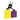 Plastic temple block yellow-purple db0733 double
