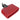 Plastic temple block red ref. 04341 15x10x5cm