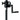 König & Meyer Distance Rod w/Hand Crank & Ringlock, Black, 1 pc