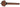 GEWA Violin Peg, Boxwood, Heart 4/4, Ebony Ball & Collar, Medium (8mm)