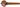 GEWA Viola Peg, Boxwood, Heart, Ebony Ball & Collar, Medium (8.5mm)