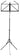 Wittner Deluxe Music Stand, Black (Max Height 57")