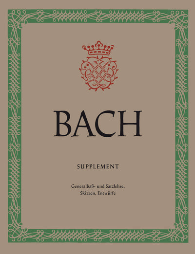 Comments on Basso continuo and Harmony, Counterpoint Studies, Sketches and Drafts by Bach, Johann Sebastian