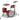CC2-J483 Gretsch Catalina Club 3pc Shell Pack, Gloss Crimson Burst