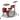 CC2-J484 Gretsch Catalina Club 4pc Shell Pack, Gloss Crimson Burst