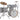CM2-E627 Gretsch Catalina Maple 7pc Shell Pack, Silver Sparkle