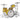 CT1-J404 Gretsch Catalina Club 4-pc Shell Pack, Yellow Satin Flame