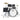 RGE625BM Gretsch Renegade 5-PC Drum Kit, With Hardware, Black Mist