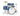 RGE625BS Gretsch Renegade 5-PC Drum Kit, With Hardware, Blue Sparkle