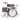 RGE625GS Gretsch Renegade 5-PC Drum Kit, With Hardware, Grey Sparkle