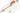 PURE by GEWA Violin Case, Polycarbonate Fun, Shaped, White/Orange, w/Subway Handle